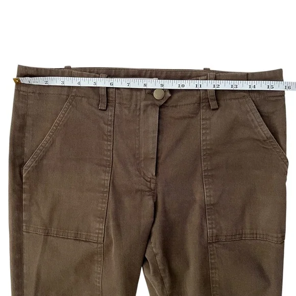 Bundle of 2 Veronica Beard Field Cargo Cropped Twill Pants Black and Green SZ 6‎ - Picture 14 of 16